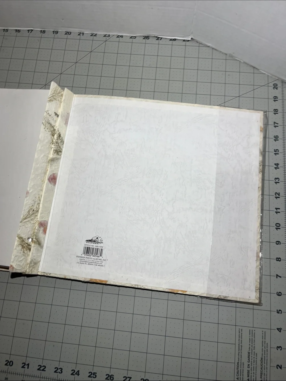 PIONEER Cream Botanical scrapbook with Pink Petal Accents